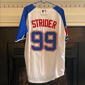 Atlanta Braves Spencer Strider Baseball Jersey City Connect Stitched Mens Large
